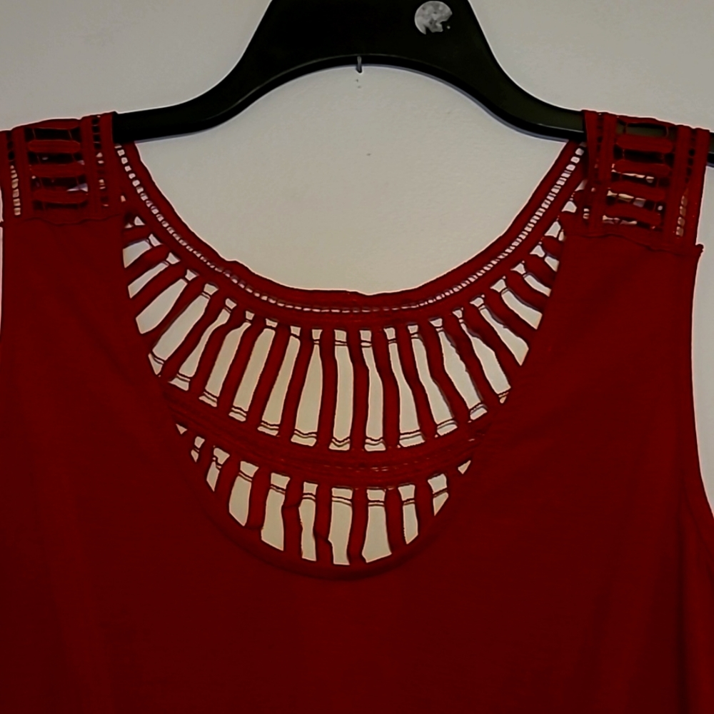 Poof New York dark rust front tie tank M